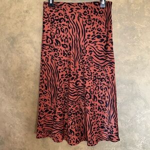 Forever 21 Contemporary Animal Print Midi Maxi Skirt
